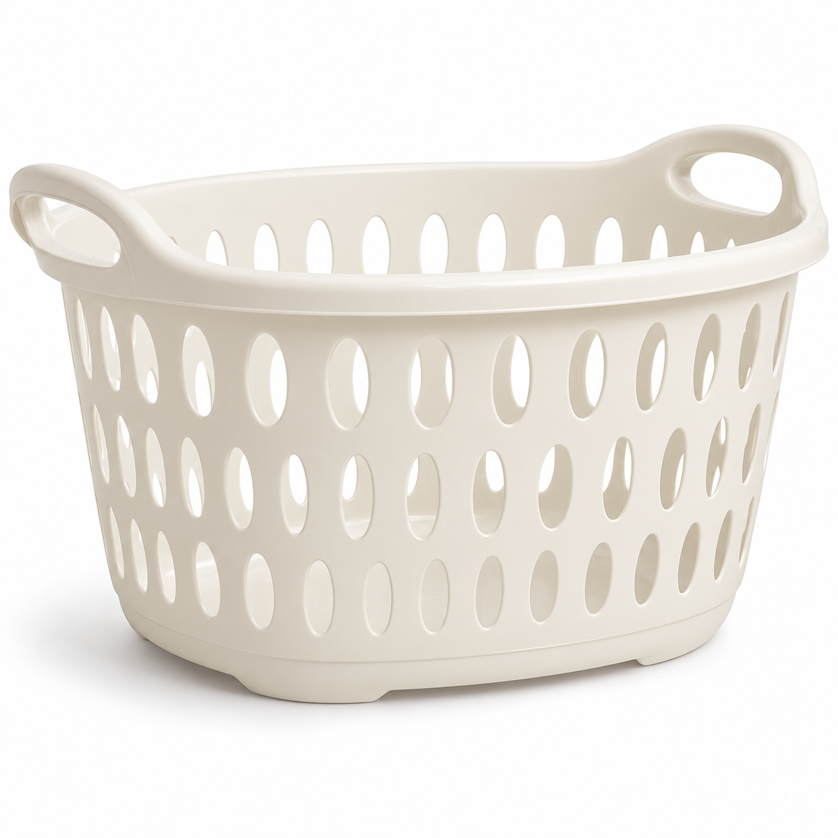 Ventilated Plastic Laundry Hamper with Carry Handles